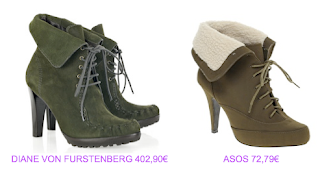 Botines estilo militar 2 Diane von Furstenberg vs Asos